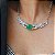 CONJUNTO LEOPARDO CRAVEJADO COM PEDRA ESMERALDA FUSION BANHADO A RÓDIO - Imagem 2