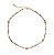 CHOKER RIVIERA COLORIDA COM ESFERAS LISAS BANHADO A OURO - Imagem 1