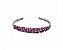 BRACELETE CRAVEJADO SAFIRA ROSA ABERTO BANHADO A RÓDIO BRANCO - Imagem 1