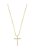 COLAR CRUCIFIXO CRAVEJADO BANHADO A OURO - Imagem 1