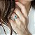Anel Zircônia Aquamarine Banhado a Ródio Branco - Imagem 2