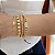 PULSEIRA ELOS GROUMET CRAVEJADOS BANHADA A OURO - Imagem 2