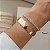 PULSEIRA RIVIERA BAGUETADA CRISTAL BANHADO A OURO - Imagem 2