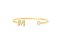 BRACELETE ABERTO COM INICIAL CRAVEJADA BANHADO A OURO - Imagem 1