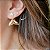 BRINCO EAR JACKET COM CAUDA BANHADO A OURO - Imagem 2