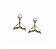 BRINCO EAR JACKET COM CAUDA BANHADO A OURO - Imagem 1