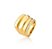 ANEL LISO COM QUATRO FILEIRAS E UMA CRAVEJADA BANHADO A OURO - Imagem 1