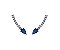BRINCO EAR CUFF GOTA TOPÁZIO BANHADO A RÓDIO NEGRO - Imagem 1