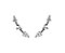 BRINCO EAR CUFF TRÊS ZIRCÔNIAS CRISTAIS BANHADO A RÓDIO NEGRO - Imagem 1