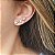BRINCO EAR CUFF TRÊS ZIRCÔNIAS CRISTAIS BANHADO A RÓDIO NEGRO - Imagem 2