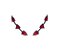 BRINCO EAR CUFF TRÊS ZIRCÔNIAS RUBI BANHADO A RÓDIO NEGRO - Imagem 1