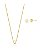CONJUNTO PONTO DE LUZ BANHADO A OURO - Imagem 1