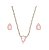 CONJUNTO RIVIERA COM GOTA LIGHT PINK FUSION BANHADO A OURO - Imagem 1