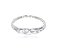 BRACELETE ORGÂNICO COM DETALHES ACETINADOS BANHADO A RÓDIO BRANCO - Imagem 1