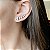 BRINCO EARCUFF CORAÇÕES CRISTAIS BANHADO A RÓDIO NEGRO - Imagem 2