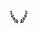 BRINCO EARCUFF CORAÇÕES AQUAMARINE BANHADO A RÓDIO NEGRO - Imagem 1