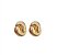 BRINCO CURVO LISO BANHADO A OURO - Imagem 1