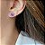 CONJUNTO CORAÇÃO FUCSIA FUSION BANHADO A RÓDIO NEGRO - Imagem 3