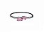 BRACELETE LUXO COM ZIRCONIAS LIGHT PINK BANHADO A RÓDIO NEGRO - Imagem 1