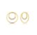 BRINCO CIRCULAR DUAS VOLTAS BANHADO A OURO - Imagem 1