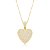 COLAR COM PINGENTE CORAÇÃO CRAVEJADO BANHADO A OURO - Imagem 1