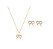 CONJUNTO LACINHO CRAVEJADO BANHADO A OURO - Imagem 1