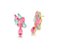 BRINCO EAR CUFF GOTAS COLORIDAS BANHADO A OURO - Imagem 1