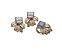CONJUNTO PEDRA LAVANDA FUSION COM FOLHAS CRAVEJADAS BANHADO A OURO - Imagem 1