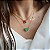 CONJUNTO TREVO SAFIRA ROSA BANHADO A OURO - Imagem 2