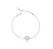PULSEIRA CORAÇÃO CRAVEJADO BANHADA A RÓDIO BRANCO - Imagem 1