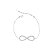 PULSEIRA INFINITO CRAVEJADO BANHADA A RÓDIO BRANCO - Imagem 1