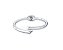 BRACELETE DUAS VOLTAS LISO BANHADO A RÓDIO BRANCO ACETINADO - Imagem 1