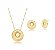 CONJUNTO REDONDO TEXTURIZADO BANHADO A OURO - Imagem 1