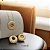CONJUNTO REDONDO TEXTURIZADO BANHADO A OURO - Imagem 4