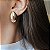 CONJUNTO OVAL COM FILEIRA CRAVEJADA BANHADO A OURO - Imagem 4