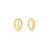 BRINCO OVAL COM FILEIRA CRAVEJADA BANHADO A OURO - Imagem 1