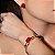 CONJUNTO DE BRINCOS E BRACELETE COM PEDRA OVAL TURMALINA ROSA FUSION BANHADO A OURO - Imagem 2