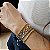 PULSEIRA ELOS REDONDOS BANHADA A DOIS TONS - Imagem 2