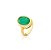 ANEL OVAL ZIRCÔNIA ESMERALDA FUSION BANHADO A OURO - Imagem 1