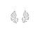 BRINCO EAR CUFF CRAVEJADO COM PEDRA OVAL CRISTAL BANHADO A RÓDIO BRANCO - Imagem 1