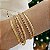 PULSEIRA MALHA LAMINADA ESTREITA BANHADA A OURO - Imagem 2