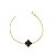 PULSEIRA COM UM TREVO NEGRO BANHADO A OURO - Imagem 1