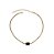 CHOKER RIVIERA COM ZIRCÔNIA CENTRAL NEGRA BANHADA A OURO - Imagem 1