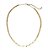 COLAR CANUTILHOS LARGOS LISOS BANHADO A OURO - Imagem 1
