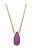 COLAR ELOS COM GOTA ULTRAVIOLET FUSION BANHADA A OURO - Imagem 1