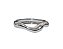 BRACELETE LISO ORGÂNICO CURVO BANHADO A RÓDIO BRANCO - Imagem 1