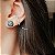 EAR HOOK UNITÁRIO CRAVEJADO FINO BANHADO A RÓDIO NEGRO - Imagem 2