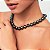 COLAR DE PÉROLAS NEGRAS BANHADO A RÓDIO BRANCO - Imagem 2