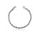 PULSEIRA CORDÃO BAIANO 4 MM BANHADO A RÓDIO BRANCO - Imagem 1