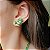 BRINCO EAR CUFF ZIRCÔNIAS NAVETE ESMERALDA BANHADO A OURO - Imagem 2